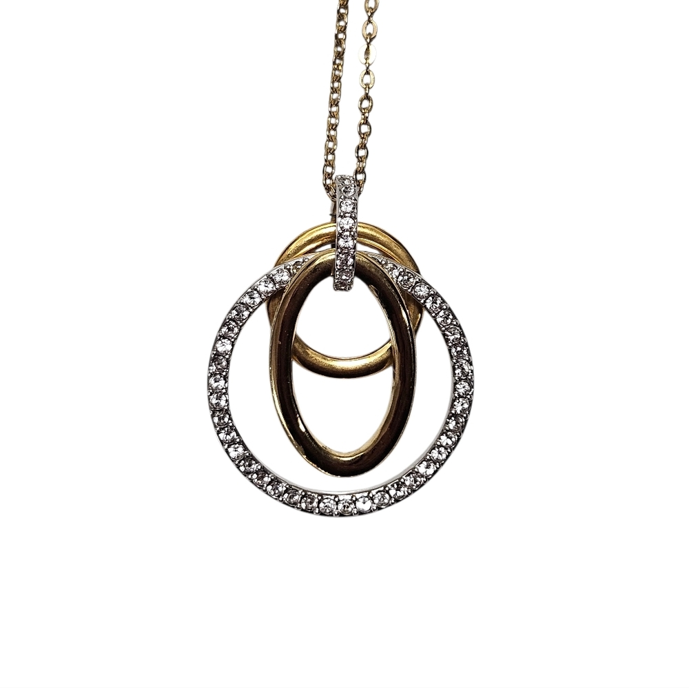 Swarovski Mambo Gold Tone Pavé Crystal Pendant Necklace - Picture 5 of 8